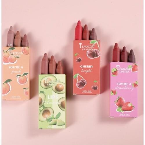 3y fosco batons conjunto encantador prova dlong de longa vermelho veludo vara caneta maquiagem gloss labial maquiagem