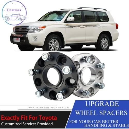 For Toyota Land Cruiser/Tundra/Sequoia 5X150 110CB 30mm Thick Hubcenteric Black/White Color Wheel Spacer Adapters