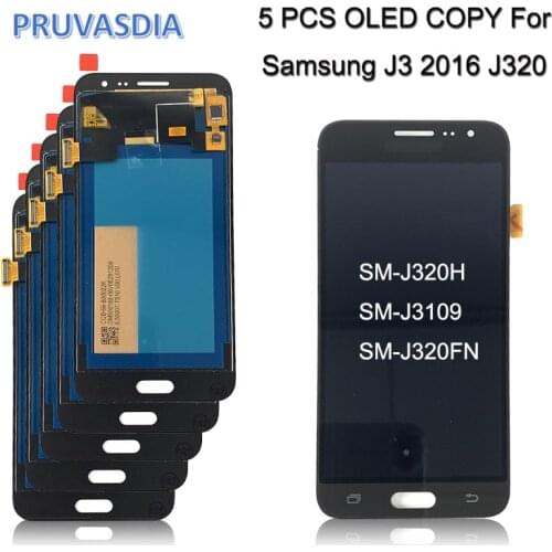 5 Piece/lot For Samsung Galaxy J3 2016 J320 LCD Display Touch Screen Digitizer Assembly Replacement J320 J320F J320M J320FN LCD