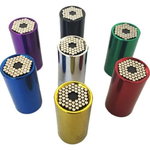 7-19mm Colorful Universal Wrench Sleeve With Power Drill AdapterBushing Magic Spanner Multi-Function Car Hand Tools Repair Kit