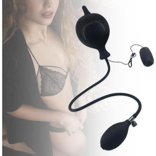 Anal Stimulator Smooth Tasteless Silicone Vibration Inflatable Anal Plug for Valentines Day