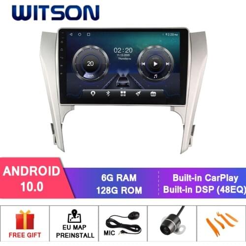 WITSON Android 10.0 6+128GB 10.1" Car multimedia player For TOYOTA CAMRY 2012-2014 stereo+Wireless Carplay+Wired Android Auto
