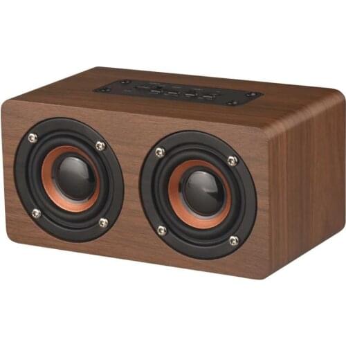 Bluetooth wooden subwoofer tf PC TV wireless speaker LED digital clock bedside table clock alarm clocke decorative with FM radio