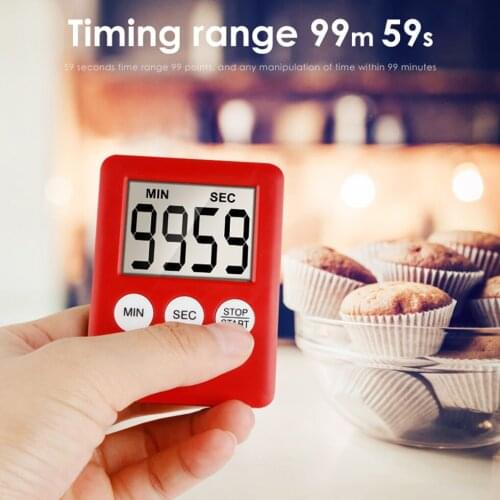 Kitchen Digital Timer Cooking Studying Count-down Clock LCD Screen Display Alarm Kitchen Gadget