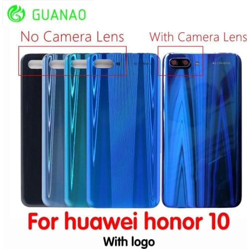 For Huawei Honor 10 Battery Cover With Camera Glass Lens For Huawei Honor10 Battery Cover Back Glass Case Rear Housing Door