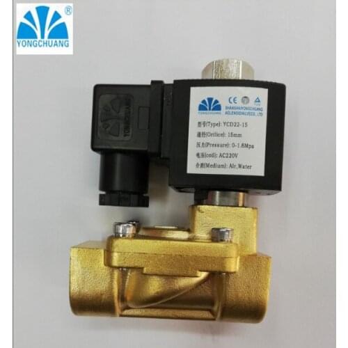 YONGCHUANG Solenoid Valve YCD21-15 YCD21-20 YCD21-25 YCD11-15 YCD11-20 YCD11-25 YCD22-15 AC220V DC24V AC380V AC110V ISO9001