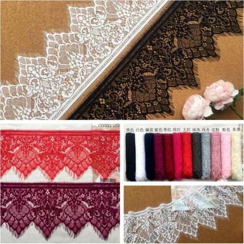 12 color Exquisite single eyelash lace trim accessories DIY apparel sewing colorful lace fabric skirt stitching