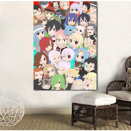 Canvas Painting Hd Printed Home Decor Wall Art Modular Fairy Tail Anime Modern Pictures Nordic Style Poster For Children Room