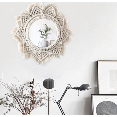 Nordic Wall Hanging Bohemian Decorative Makeup Mirror Bedside Bedroom Homestay Entrance Hotel Decorations