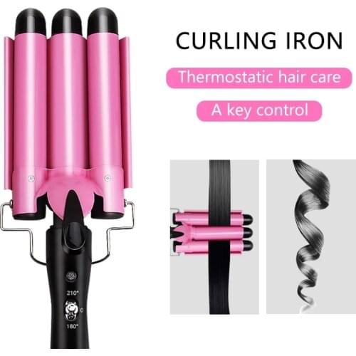 3 Barrels Hair Curling Iron Ceramic Automatic Perm Splint Professional Hair Waver Styling Ceramic Tools Hair Styler Wand