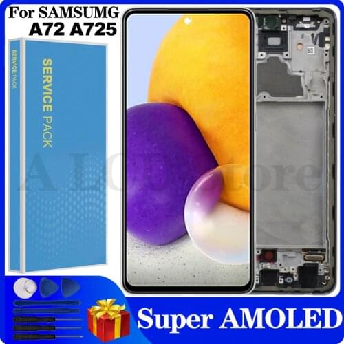 6.7'' Super AMOLED A72 LCD For Samsung Galaxy A72 A725 A725F A725F/DS LCD Display Touch Screen Digitizer Assembly Replacement