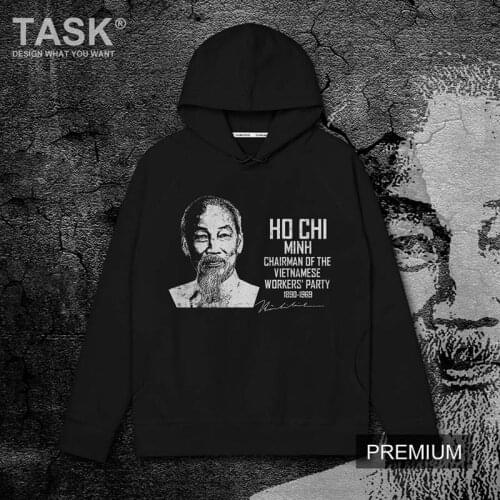 Celebrity Ho Chi Minh Vietnam Founder Chairman leader revolutionary Marxist communism casual hooded sweater mens hipster hoodies