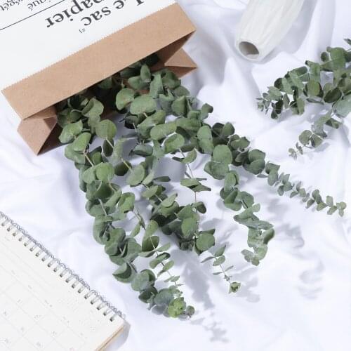 10 PCS/Bouquet DIY Dried Flower Home Decor Natural Eucalyptus Leaves Floral Arrangement Supply Wedding Party Ornament Plant Prop