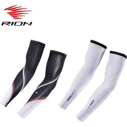 RION Unisex Running Basketball Breathable Arm Sleeves Fitness Sports Arm Cover Outdoor UV Protection Cycling Arm Warmers 2 Pairs