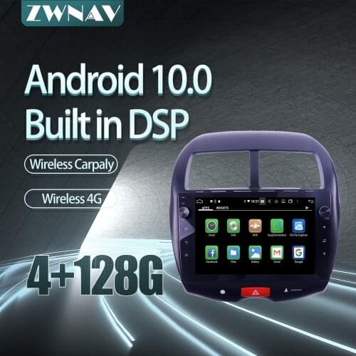 For Mitsubishi ASX 2010-2014 Car radio player Android 10 PX6 64GB GPS Navigation Multimedia Player Radio