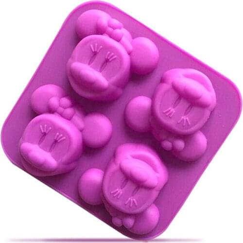 Free shipping cartoon mickey cooking tools decoration Silicone Mould Fondant Sugar Bow Craft Molds DIY Cake Decorating