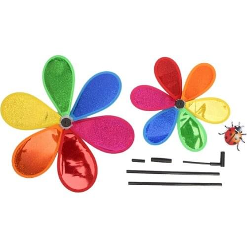 Sequins Insect Windmill Whirligig Wind Spinner Home Yard Garden Decor Kids Toy