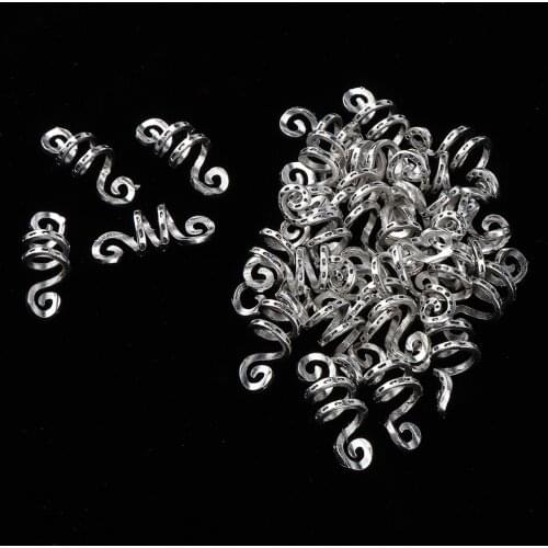 30pcs Aluminum Hair Dreadlocks Hair Braid Rings Beads for Hair Extension Accessory Jewelry Beard Hair Decor Hair Tube Bead