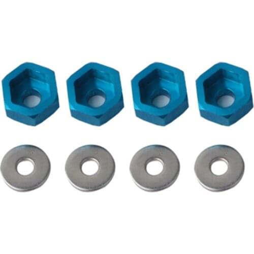 Ca4365 4Pcs Wheel Rim Hex 12Mm Turn 17Mm Adapter For Hsp 1/10 Rc Car Buggy Monster Bigfoot Truck Can Use 1/8 Tires