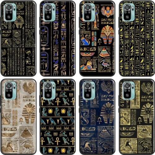 Ancient Egyptian Hieroglyphic Cover For Redmi 9 9A 9C 9T 7A 8A For Xiaomi Redmi Note 8 Pro 9S 8T Note 7 9 10 Pro Case
