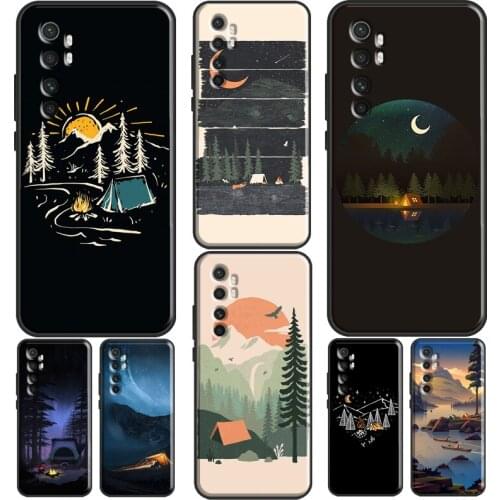 Nature Camping Art For Xiaomi Mi 11 Lite Note 10 Mi 10T Pro A3 Mi 11 Ultra Phone Case For POCO X3 Pro M3 F3