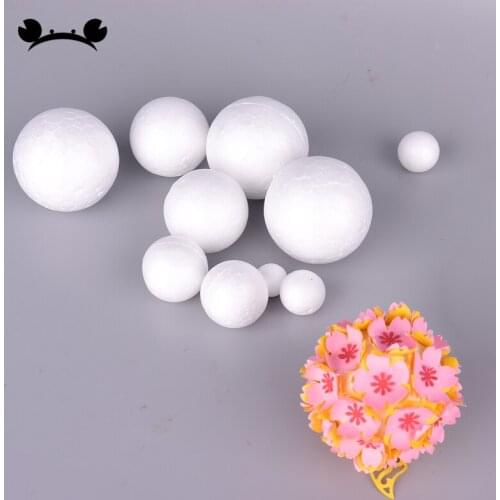 50pcs/lot DIY Round Styrofoam Balls White Modelling Polystyrene Foam Craft Balls