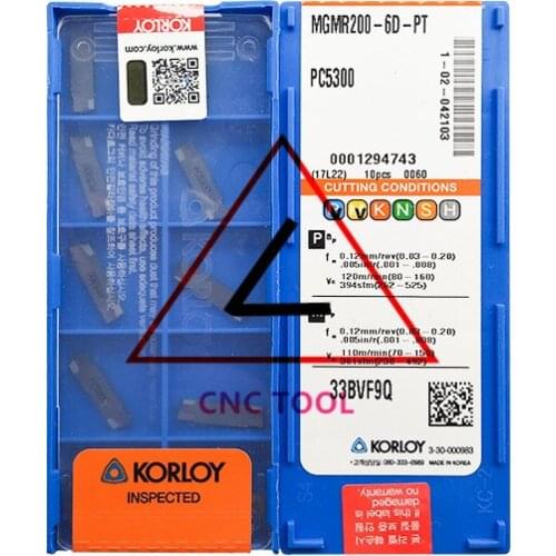 MGMR200-6D-PT PC5300 10pcs Original Korea KORLOY Cutting Tool