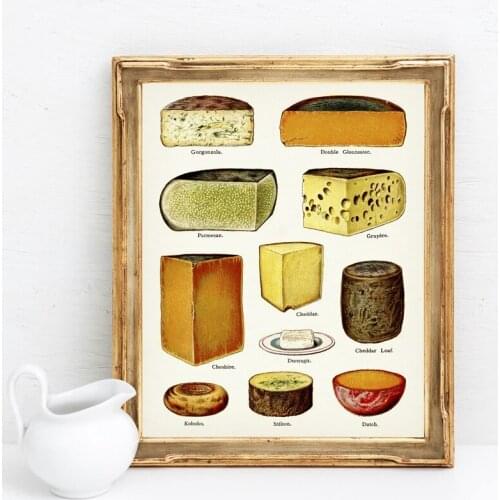 Kitchen Wall Decor Canvas Painting Dessert Cake Home Decoration Posters and Prints Wall Pictures for Restaurant No Frame