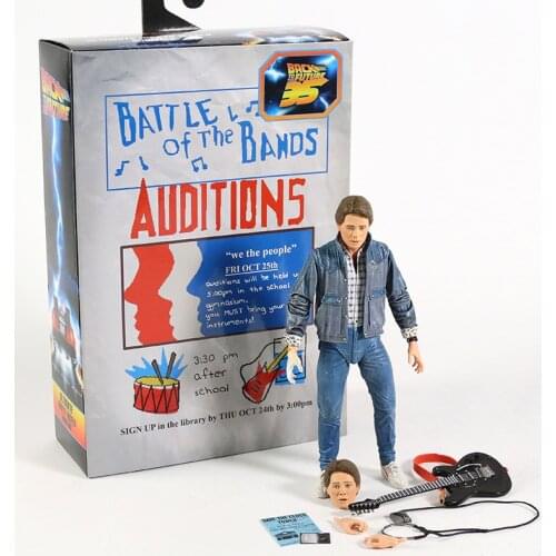 NECA Back to the Future Marty McFly Audition Battle of the Bands 7" Action Figure Collection