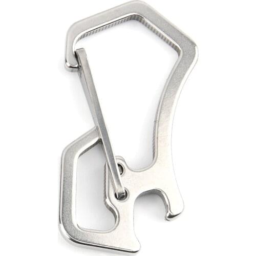 Stainless Steel Bottle Opener Key Chain Outdoor EDC Multi Keyring