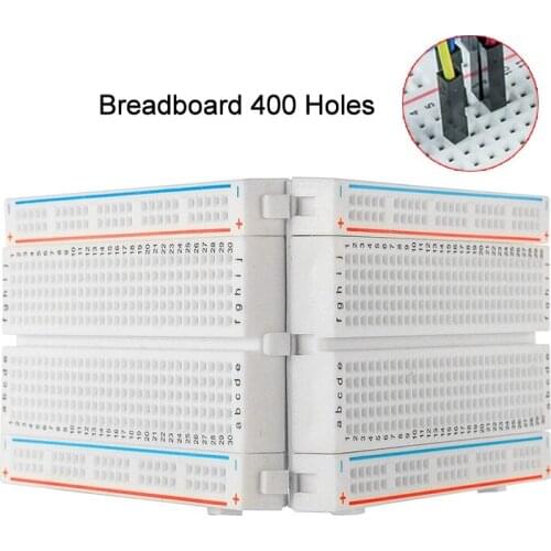 Bread Plate 400 Holes Mini Tie Points Breadboard Solderless Prototype PCB Board 400 Pin for arduino Raspberry Pi