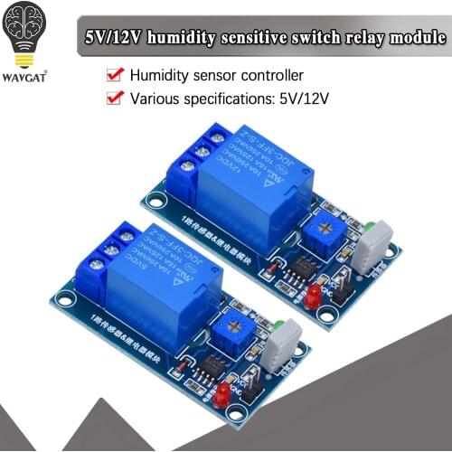 DC 5V 1 Channal 1CH Humidity Sensor Switch Relay Module Control Board Humidity Sensor Module WAVGAT
