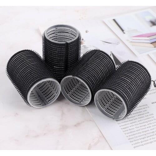 Multi Size Black Self Grip Hair Rollers Pro Salon Hairdressing Curlers Hair Design Sticky Cling Style For DIY Hair Styling
