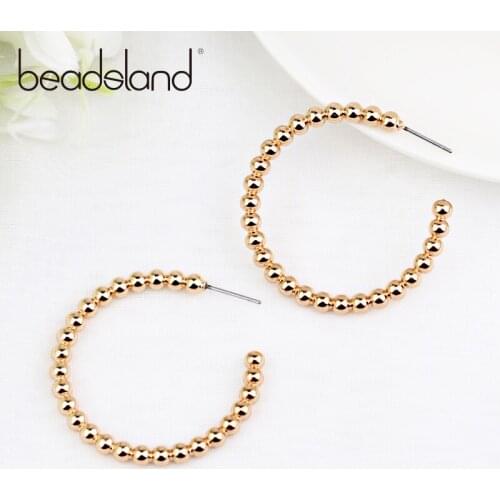 Beadsland Hoop Earrings Copper Round Beads Circle Fashion Vintage Woman Girl Party Festival Hot Sell Gift 40158