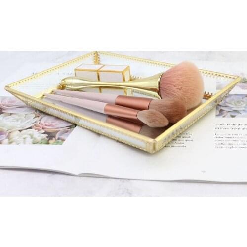 Glass Storage Tray Cosmetic Tray Lipstick Nail Polish Jewelry Display Stand Makeup Brush Storage Jewelry Organizer