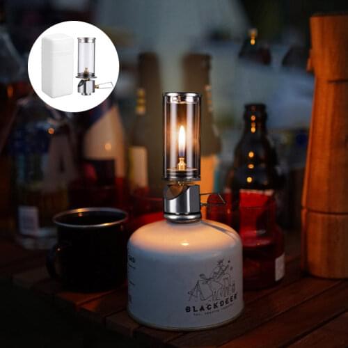Camping Gas Lamp Outdoor Tent Lighting Equipment Hike traveing Emergencies Mini Windproof Ultra-light portable gas lamp Lantern