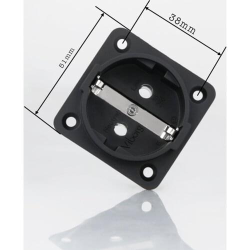 Viborg VE01R Pure Copper Rhodium plated Schuko Sockets AC 250V 16A EU Power socket Eur European Power Chassis