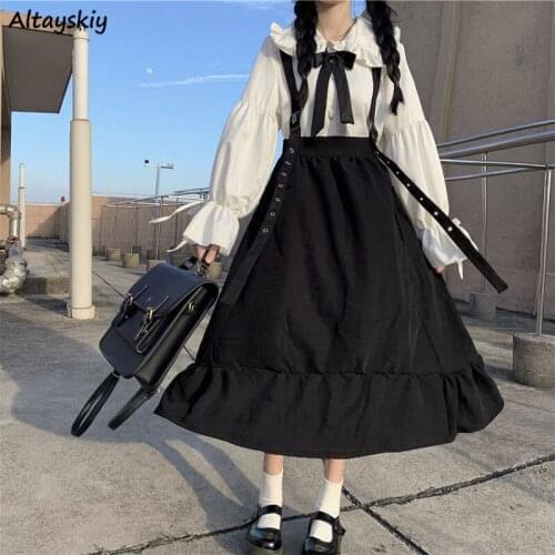 Skirts Women Casual Fashion Lovely Japanese Style Elegant Female Comfortable Students Loose All-match Streetwear Chic Ins Simple