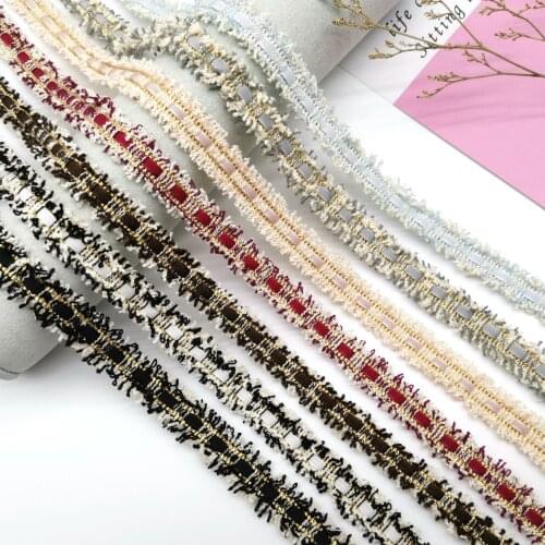 1CM 10Yards Tweed webbing ribbon with Frayed sides for gaments,hats,pins. sewing accessories Ribbon for garments