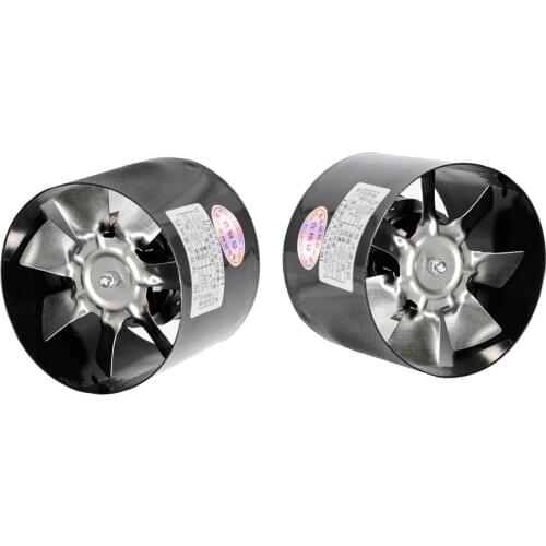 2 Pieces 4" Exhaust Intake Inline Duct Vent Blower Booster Fan Low Noise