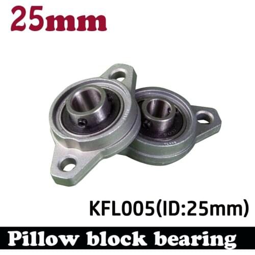 2pcs KFL005 25mm pillow block bearing zinc alloy insert linear bearing shaft support CNC part