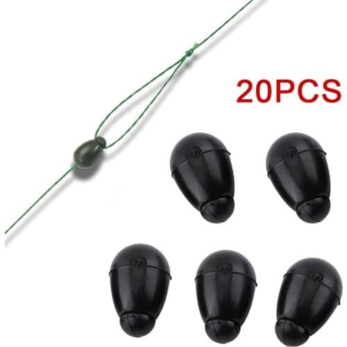 20 Pcs/Pack Carp Fishing Space Bean Beads Quick Replacement Terminal Tackle Method Feeder Wire Set Anti-Bite Buffer Accessories