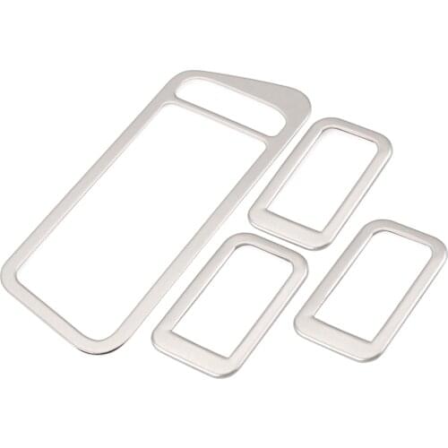 4pcs/set Stainless Steel Interior Door Window Button Frame Round Trim Covers For VW Volkswagen Golf 7 MK7 2013 2014