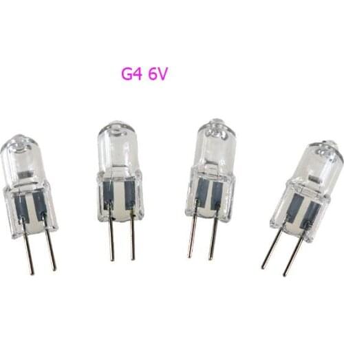 5PCS Halogen G4 6V 5W10W 20W 30W Lamp JC Type G4 Halogen Light Bulbs G4 Base Clear Halogen inserted beads crystal lamp
