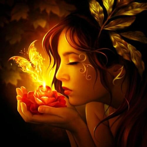 5D DIY diamond painting Butterfly fairy Girl Full Drill Embroidery Cross Stitch Mosaic Craft Kits Home Decor Christmas Gift