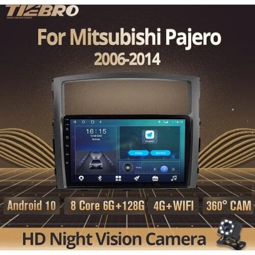 2DIN Android 10.0 Car Radio For Mitsubishi Pajero 2006-2014 Stereo Receiver GPS Navigation Auto Radio DSP Car Video NO 2DIN DVD
