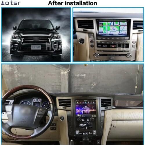 Tesla styel 13.6" Vertical screen Android 8.1 Car DVD player GPS Navigation For Lexus LX570 2007-2015 Auto Radio stereo headunit