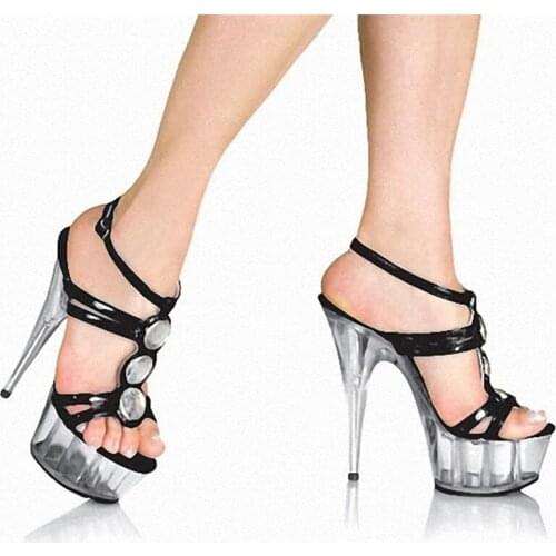 Taste fine 15 cm high heels with stage shows sexy queen nightclub sandals Fashion womens shoes