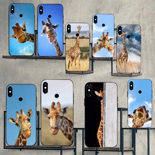 Cute giraffe animal Phone Cases For Xiaomi Redmi note 7 8 9 t k30 max3 9 s 10 pro lite Luxury brand shell funda coque