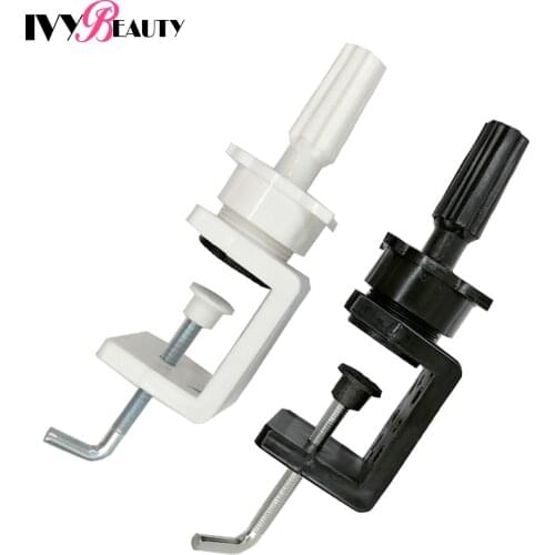 Practice Training Mannequin Head Holder Wigs Stand Table Clamp For Hairdressing Salon Styling Wig Stand Holder White Color